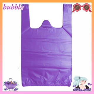 Bubble ถุงช้อปปิ้ง พลาสติก สีม่วง 12x20 นิ้ว อเนกประสงค์ สําหรับใส่ของชํา ร้านค้าปลีก และซูเปอร์มาร์เก็ต 50 ชิ้น