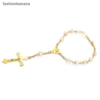 [fashionbanana] สร้อยข้อมือ ลูกปัดคริสตัล สีทอง เครื่องประดับแฟชั่น