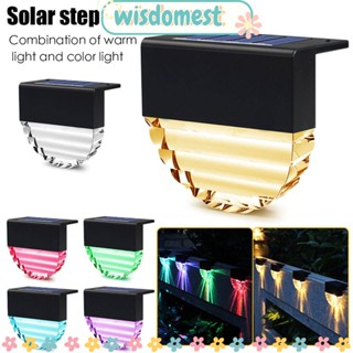 WISDOMEST โคมไฟ LED พลังงานแสงอาทิตย์ สําหรับตกแต่งสวน บันได