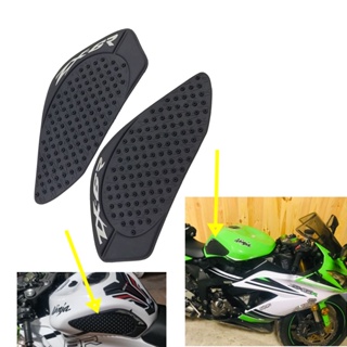 Zx-6r สติกเกอร์กันลื่น สีดํา สําหรับติดตกแต่งถังน้ํามันรถจักรยานยนต์ Kawasaki ZX6R ZX 6R 2009-2015 3M