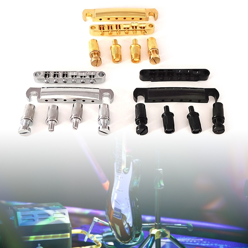 Exp Guitar Roller Bridge Tailpiece Tune-O-Matic Bridge Instrument Part