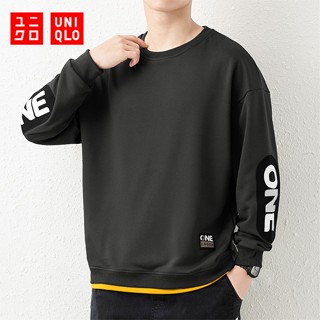 【M-8XL】Uni.qlo เสื้อกันหนาว คอกลม แขนยาว ทรงหลวม ระบายอากาศ ใส่สบาย พลัสไซซ์ แฟชั่น สําหรับผู้ชาย