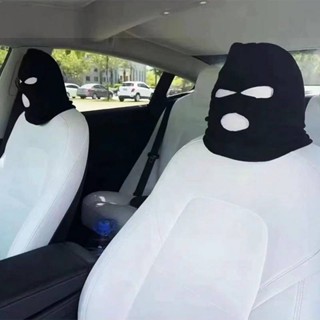 High-Profile Figure Tesla MODEL3/Y Car Seat Cover Personality Funny Hat Special Ya Retrofit Decorative Accessories Car headrest protective cover  car interior accessories