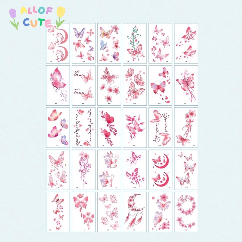 856 Tattoo Sticker แทททู ได้ 12 แผ่น ขนาด 8*11cm ลายเท่ๆ รอยสักชัวคราว ไม่กันน้ำติดได้ 1-3 วัน