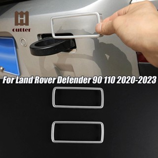 กรอบสติกเกอร์ติดตะขอพ่วงรถยนต์ แบบเปลี่ยน สําหรับ Land Rover Defender 90 110 2020-2023 2 ชิ้น