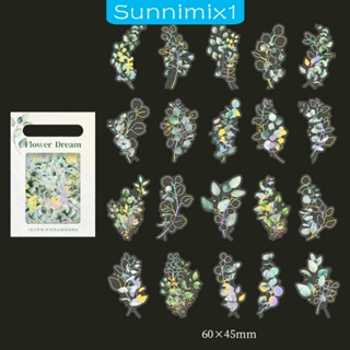 [Sunnimix1] สติกเกอร์ PET แบบใส กันน้ํา สําหรับตกแต่งสมุดไดอารี่ 40 ชิ้น