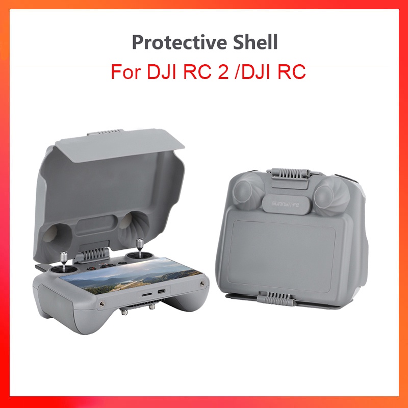 Sunnylife 2 In 1 ป้องกันหน้าจอสําหรับ DJI Air 3S RC 2/Air 3/Mini 4 Pro/Mini 3 Pro/RC/RC 2 รีโมทคอนโทรล Sun Hood ม่านบังแดดฝาครอบป้องกัน
