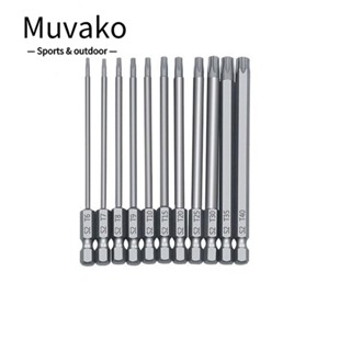 Muvako ชุดดอกสว่านไขควง เหล็กอัลลอย S2 100 มม. 11 ชิ้น