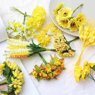 Alisond1 ช่อดอกไม้ประดิษฐ์ เบอร์รี่ สวยงาม ผลไม้ เชอร์รี่ DIY อุปกรณ์เสริม