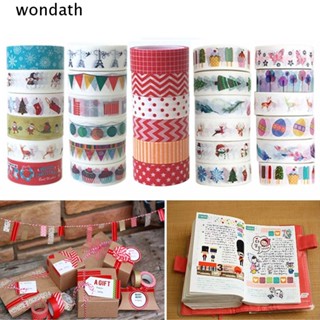 Wonda เทปสติกเกอร์ ลายคริสต์มาส 6 ม้วน สําหรับตกแต่งสมุดภาพ DIY