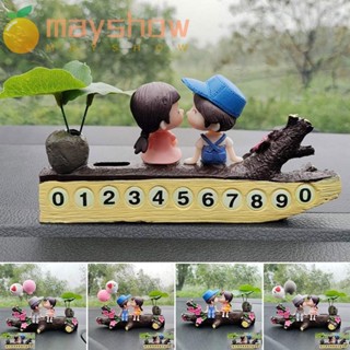 Mayshow ป้ายบอกหมายเลขที่จอดรถชั่วคราว ลายการ์ตูนน่ารัก สําหรับตกแต่งภายในรถยนต์