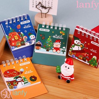 Lanfy ปฏิทินตั้งโต๊ะ ปี 2023 ลาย Merry Christmas ขนาดพกพา ของขวัญ สําหรับตกแต่งวันคริสต์มาส