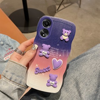 พร้อมส่ง ใหม่ เคสโทรศัพท์มือถือแบบนิ่ม ใส กันกระแทก ลาย Meow Beart Wave 3D แฟชั่น สําหรับ OPPO A58 NFC A78 NFC 4G 5G 2023 A58 OPPOA78