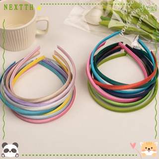 Nextth ที่คาดผม ผ้าซาติน 1 ซม. หลากสีสัน สําหรับผู้หญิง DIY