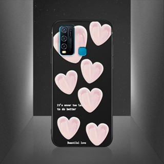 เคสโทรศัพท์ซิลิโคน TPU แบบนิ่ม กันกระแทก ลายหัวใจ สําหรับ Vivo Y9S S1 Pro Y11 2019 Y3 Y5S Y12 Y15 Y17 Y19 Y30 Y30i Y50