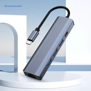 [ElectronicMall01.th] อะแดปเตอร์การ์ดเครือข่าย Type C 5Gbps Type C เป็น USB 3.0 Hub Plug and Play พร้อมตัวบ่งชี้ สําหรับ MacBook