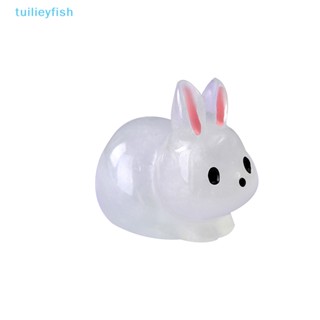 【tuilieyfish】ตุ๊กตากระต่ายเรซิ่นเรืองแสงในที่มืด ขนาดเล็ก ของเล่นสําหรับเด็ก【IH】