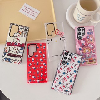 CASETIFY【New Style Hello Kitty】เคสโทรศัพท์มือถือ TPU นิ่ม กันกระแทก ลายการ์ตูนคิตตี้น่ารัก สําหรับ Samsung Galaxy S23 Ultra Plus S22 Plus Ultra S21 Ultra Plus S20 Ultra S20+