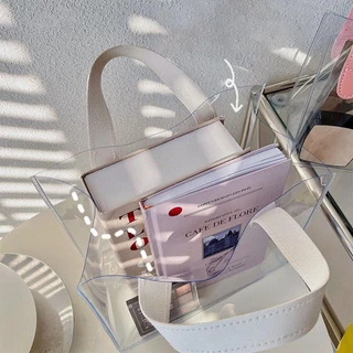 กระเป๋าโท้ท IDAPHNE2 แบบโปร่งใส กันน้ำด้วยวัสดุ PVC พร้อมสายสะพาย