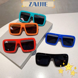 Zaijie24 แว่นตากันแดด กรอบหนา ทรงสี่เหลี่ยม ขนาดใหญ่ ป้องกันรังสียูวี 400 สําหรับผู้หญิง และผู้ชาย