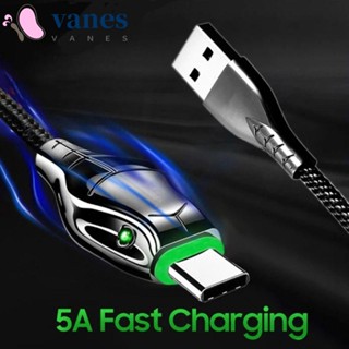 Vanes1 สายชาร์จโทรศัพท์มือถือ LED 3A 5A ชาร์จไว ชาร์จเร็ว อุปกรณ์เสริม สําหรับโทรศัพท์มือถือ