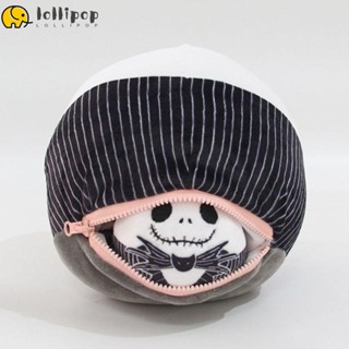 Lollipo1 ตุ๊กตาฟิกเกอร์ ผ้าฝ้าย PP รูปการ์ตูนอนิเมะ Nightmare Before Christmas มีซิป ของเล่นสําหรับเด็ก