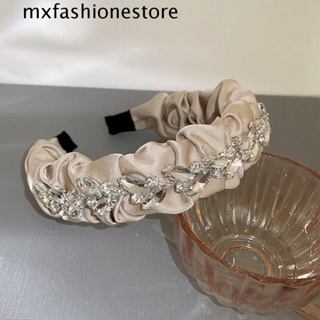 Mxfashione ที่คาดผม ผ้าโพกศีรษะ หรูหรา สไตล์วินเทจ เครื่องประดับผม สําหรับเด็กผู้หญิง