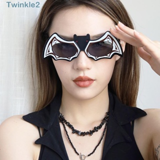 Twinkle แว่นตาคอสเพลย์ รูปค้างคาว สีดํา สําหรับปาร์ตี้ฮาโลวีน