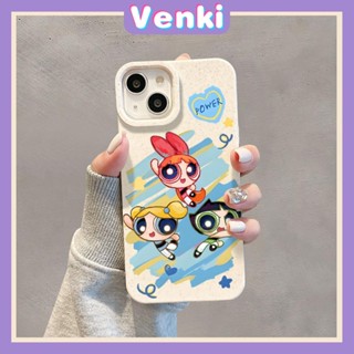 VENKI - เข้ากันได้สำหรับ เคสไอโฟน เคสไอโฟน11 เคส iphone 11 กรณีเป็นมิตรกับสิ่งแวดล้อมย่อยสลายได้สีขาวกรณีกันกระแทกน่ารักการ์ตูนสามสาวเข้ากันได้กับ iPhone 14 PRO MAX 13 PRO MAX 12 11Pro MAX XR XS 7Plus 8 PLUS