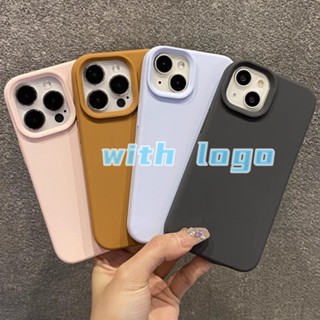 【พร้อมโลโก้】เคสซิลิโคนนิ่ม กันกระแทก ป้องกันกล้อง สําหรับ iPhone 15 Pro MAX 14 IP 14 12 11 13 Pro MAX X XS MAX XR