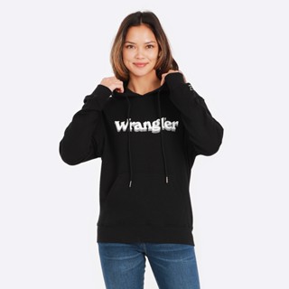 WRANGLER เสื้อคลุมฮู้ดดี้ผู้หญิง รุ่น WR S123WHODN06 สีดำ แรงเลอร์ เสื้อฮู้ดดี้ เสื้อฮู้ดดี้ผู้หญิง