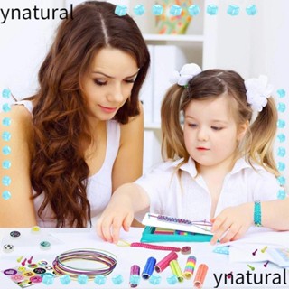 Ynatural ชุดของเล่นถักเปีย สร้อยข้อมือ พลาสติก ยืดหยุ่น หลากสี สําหรับทําเครื่องประดับ DIY