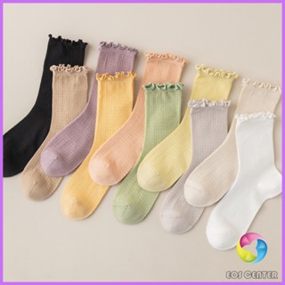 EC. ถุงเท้า ทรงหลวม  สไตล์ญี่ปุ่น แฟชั่นฤดูร้อน  Women socks