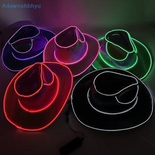 Adhyu หมวกคาวบอยนีออน Led เรืองแสง สไตล์คาวบอย ตะวันตก สําหรับเจ้าสาว