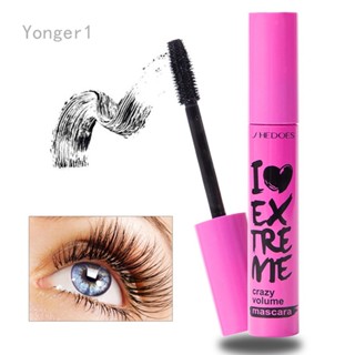 Yonger มาสคาร่าหัวแปรงซิลิโคน กันน้ํา ติดทนนาน สีชมพู