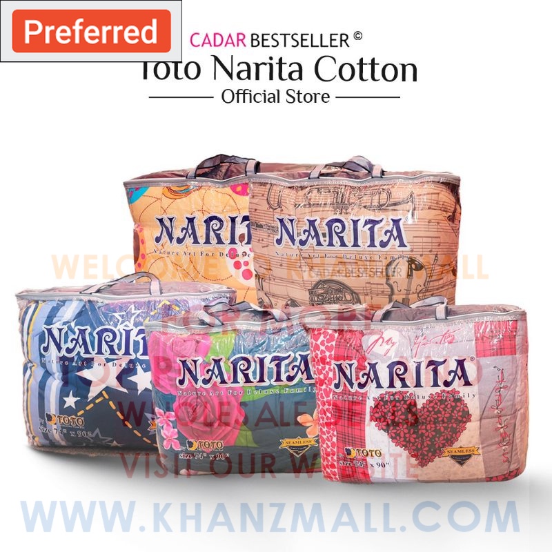 เท่านั้น TOTO NARITA TEBAL KING SIZE COTTON TOTO KING NARITA SIZE 74X90 INCH
