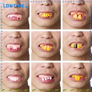 Lontime ฟันปลอมยาง ของเล่นตลก พร็อพสําหรับปาร์ตี้ฮาโลวีน 10 ชิ้น