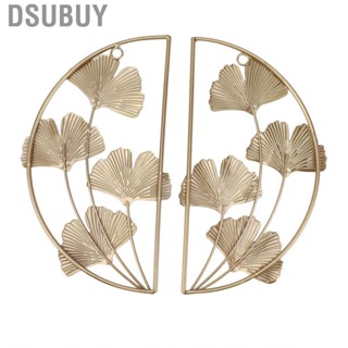 Dsubuy Golden Ginkgo Leaf Wall Hanging Decor Iron Art Sculpture