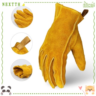 Nextth ถุงมือหนัง ระบายอากาศ กันลื่น สําหรับผู้ชาย เหมาะกับการขับขี่ ขี่รถจักรยานเสือภูเขา