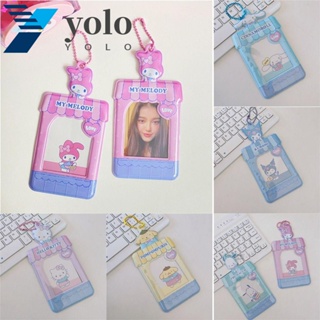 Yolo ซองใส่บัตร PVC ลายการ์ตูนแมวคิตตี้ ชินนาม่อนโรล สไตล์เกาหลี สําหรับเด็กผู้หญิง