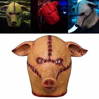 Scary Mask Pig Mask, Halloween Pig Animal Head Mask, Spooky Mask