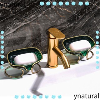 Ynatural กล่องโลหะ สําหรับใส่สบู่ ระบายน้ํา