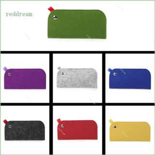 Redd กระเป๋าใส่แว่นตา ไฟเบอร์เคมี ผ้าสักหลาดนิ่ม สีแดง สําหรับอ่านหนังสือ