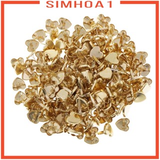 [Simhoa1] Golden BRADS ตัวยึดกระดาษโลหะ 9 มม. สําหรับทําการ์ด 200 ชิ้น