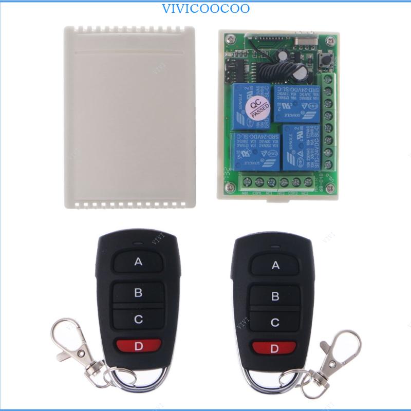 Vivi 24V 315MHz 4 ช่อง รีเลย์ไร้สาย RF รีโมทคอนโทรล