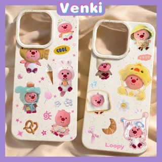 VENKI - เข้ากันได้สำหรับ เคสไอโฟน เคสไอโฟน11 เคส iphone 11 กรณีเป็นมิตรกับสิ่งแวดล้อมย่อยสลายได้สีขาวกรณีกันกระแทกน่ารักเป็ดการ์ตูน Beaver เข้ากันได้กับ iPhone 14 PRO MAX 13 PRO MAX 12 11Pro MAX XR XS 7 8 PLUS