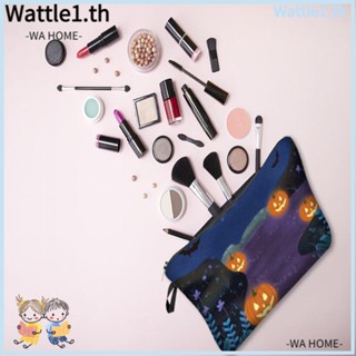 Wttle กระเป๋าเครื่องสําอาง ทรงโท้ท พิมพ์ลาย มีซิป สีสันสดใส สําหรับผู้หญิง