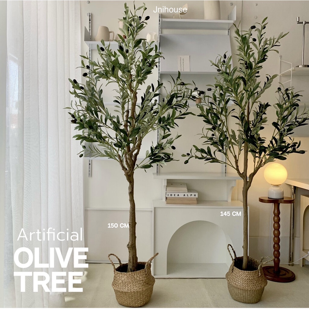 [พร้อมส่ง] Jnihouse : ต้นมะกอกปลอม Artificial Olive Tree (ลำต้นคู่)