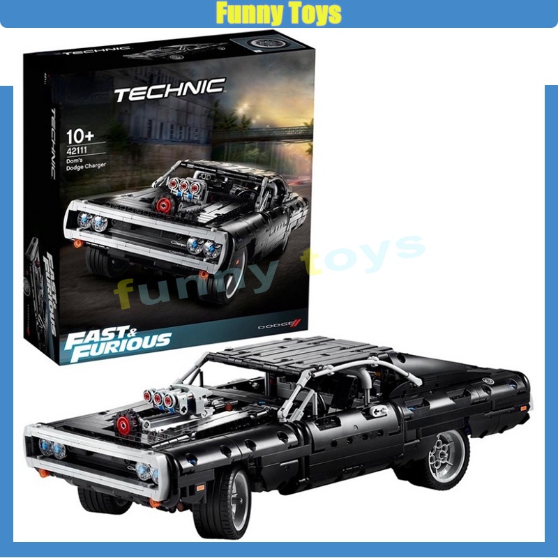 ชุดเครื่องกลไก 42111 Dom's Dodge Charger บล็อคตัวต่อของเล่นเพื่อการศึกษา สําหรับเด็ก และผู้ใหญ่