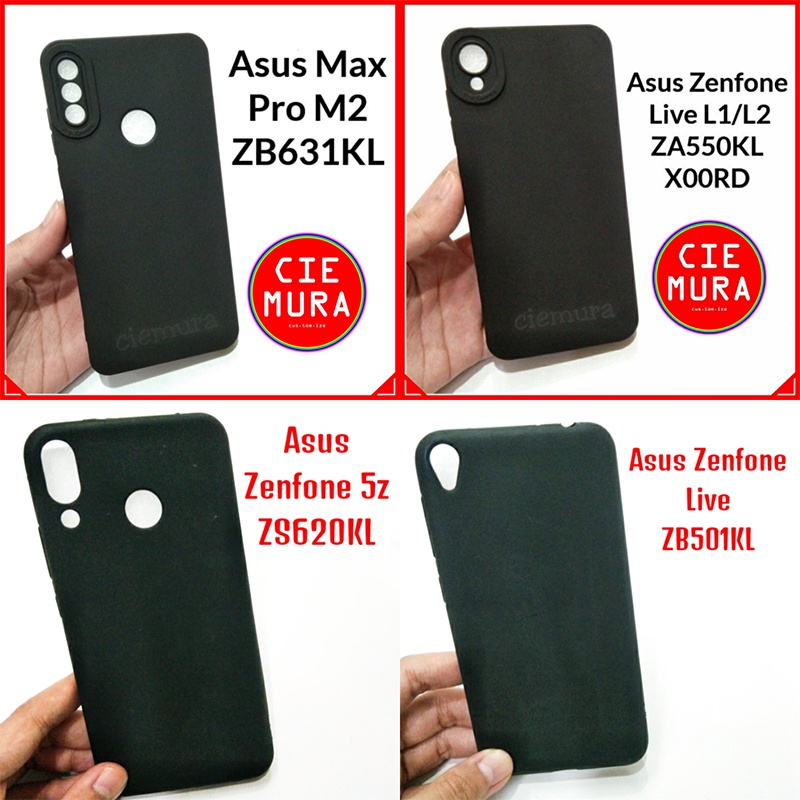 CIE Softcase สีดํา ASUS Zenfone Max Pro M1 M2 Live L1 L2 ZB501KL ZA550KL X00RD ZB601KL ZB602KL ZB631